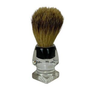 Vintage Ever-Ready 63 Pure Badger Shaving Brush With Clear Acrylic Handle